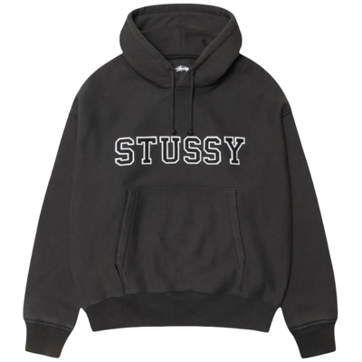 Stussy Felt Applique Hoodie Black