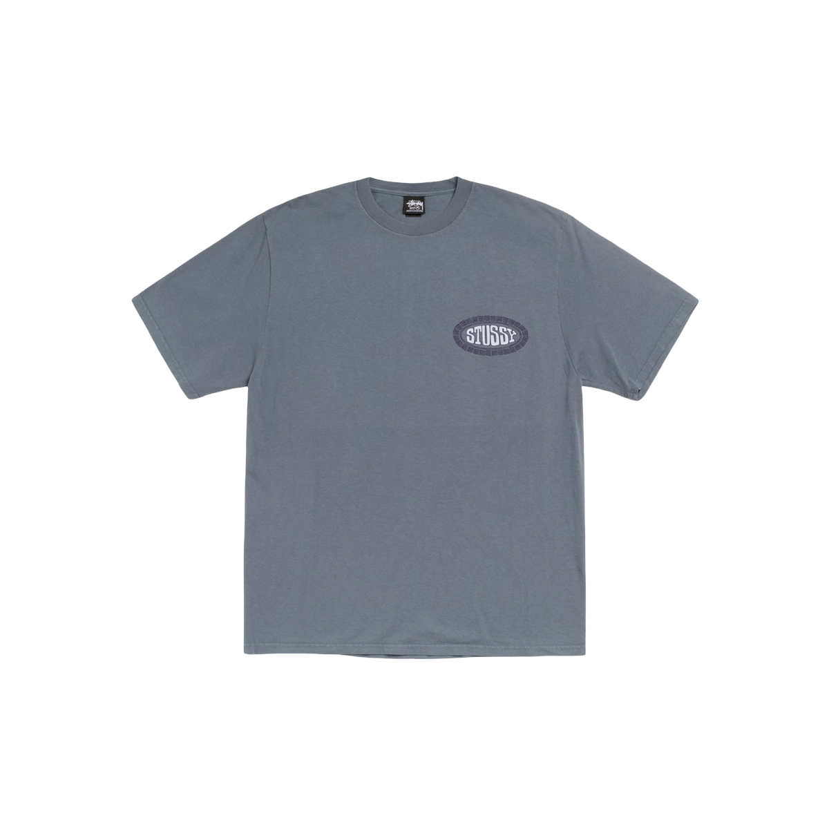 Stussy Tile Oval Tee Pigment Dyed Navy