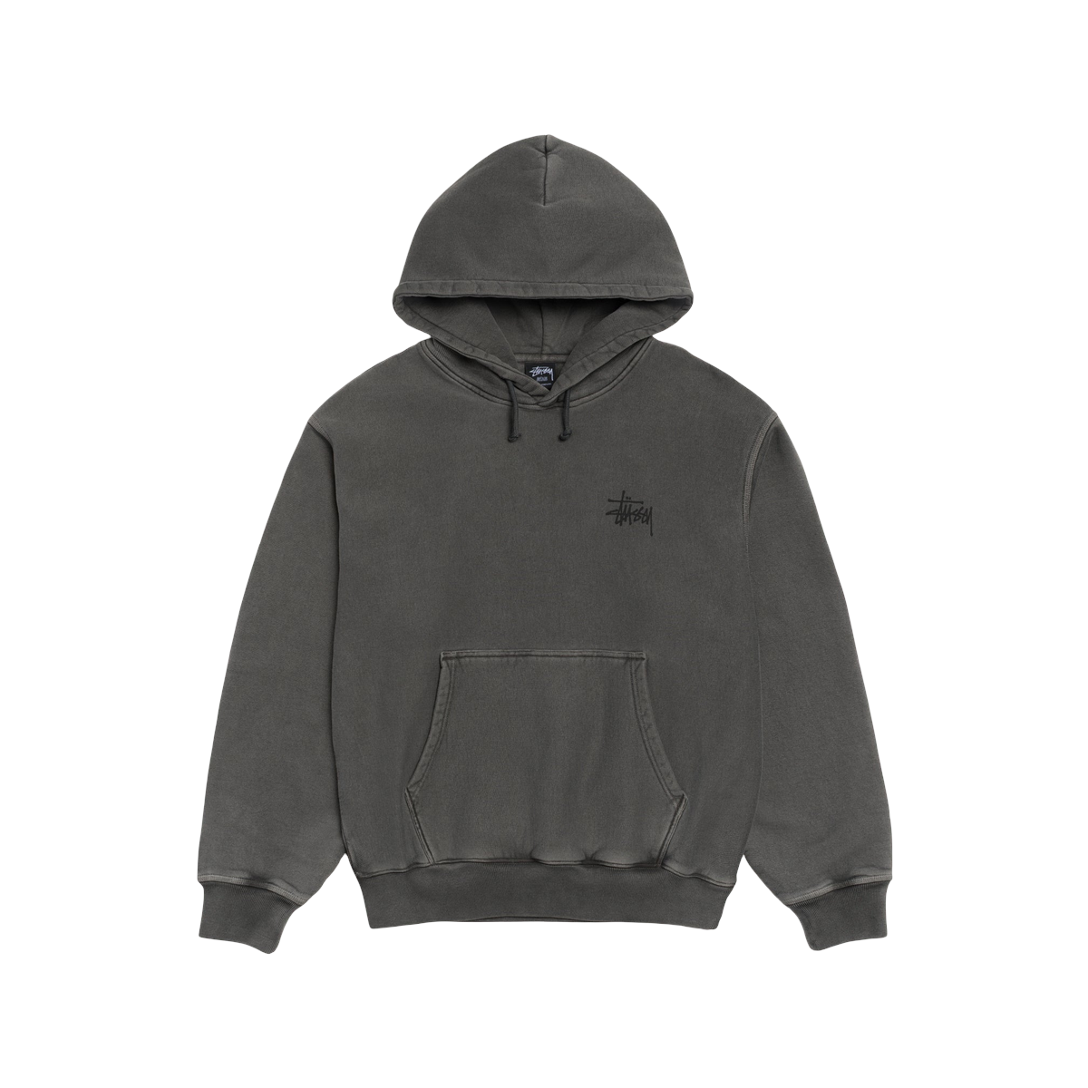 Stussy Basic Hoodie Pigment Dyed Black