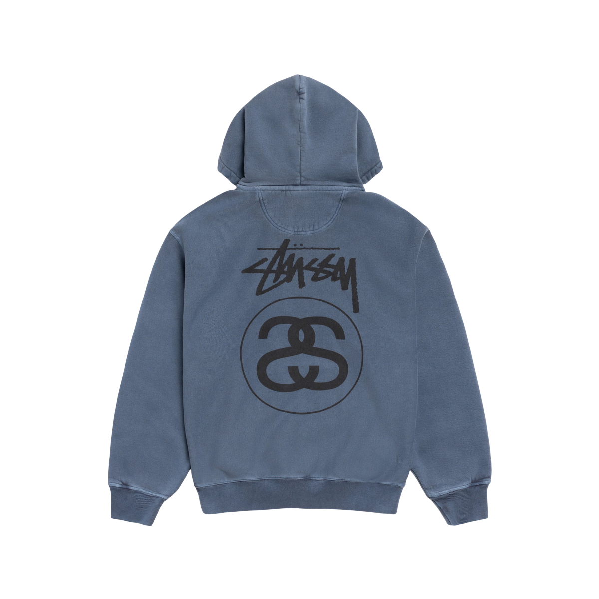 Miniatyrbild av Stussy Stock Link Hoodie Pigment Dyed Navy 2