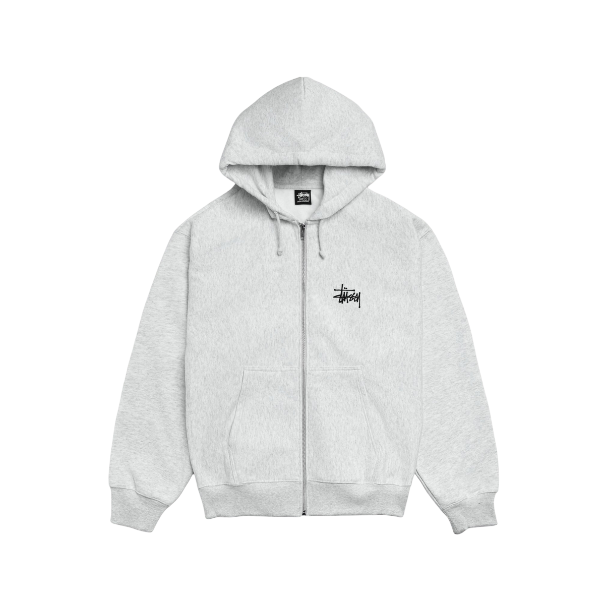Stussy Basic Stussy Zip Hoodie Ash Heather
