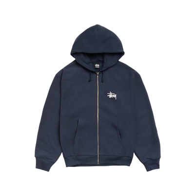 Stussy Basic Stussy Zip Hoodie Navy