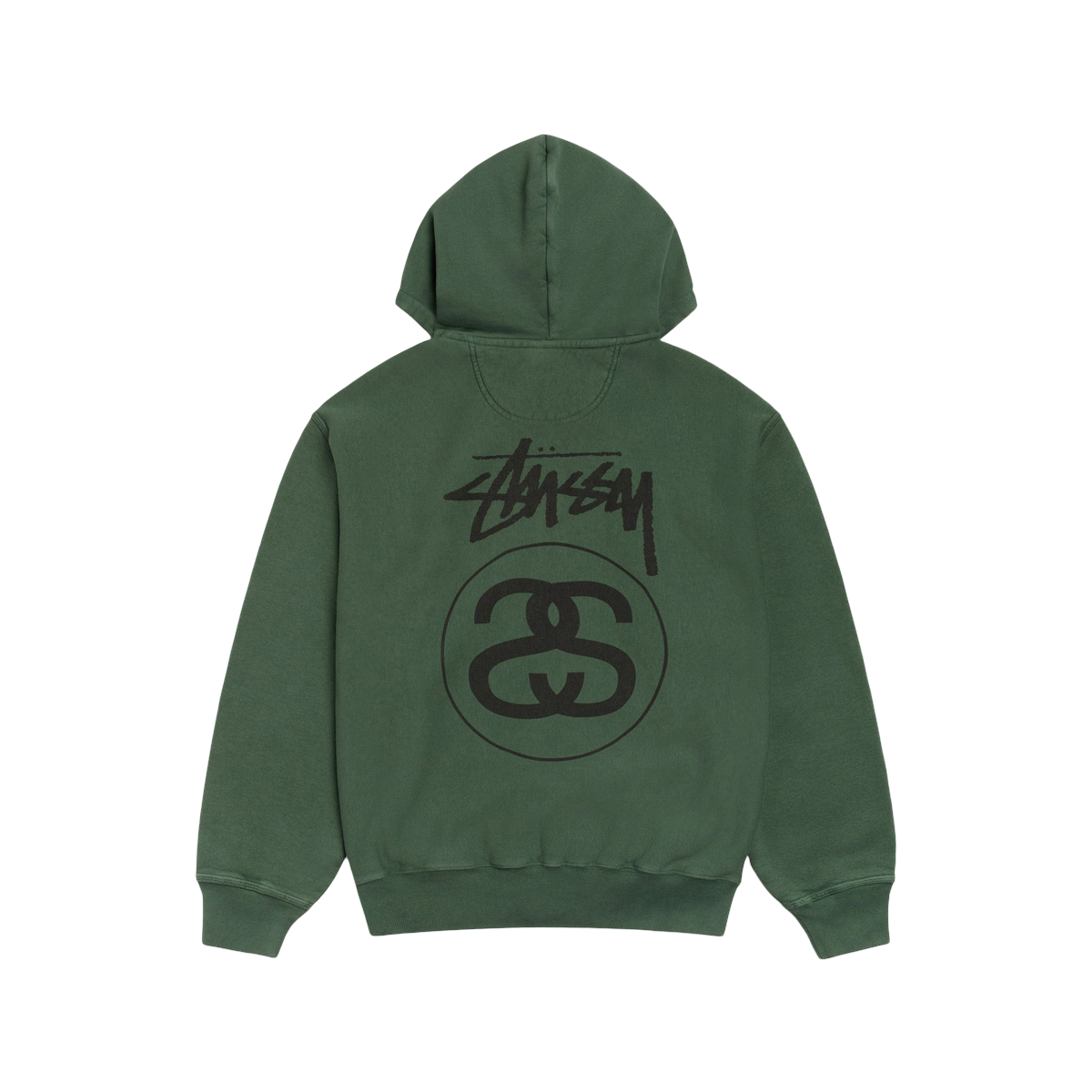 Miniatyrbild av Stussy Stock Link Zip Hoodie Pigment Dyed Pine 2