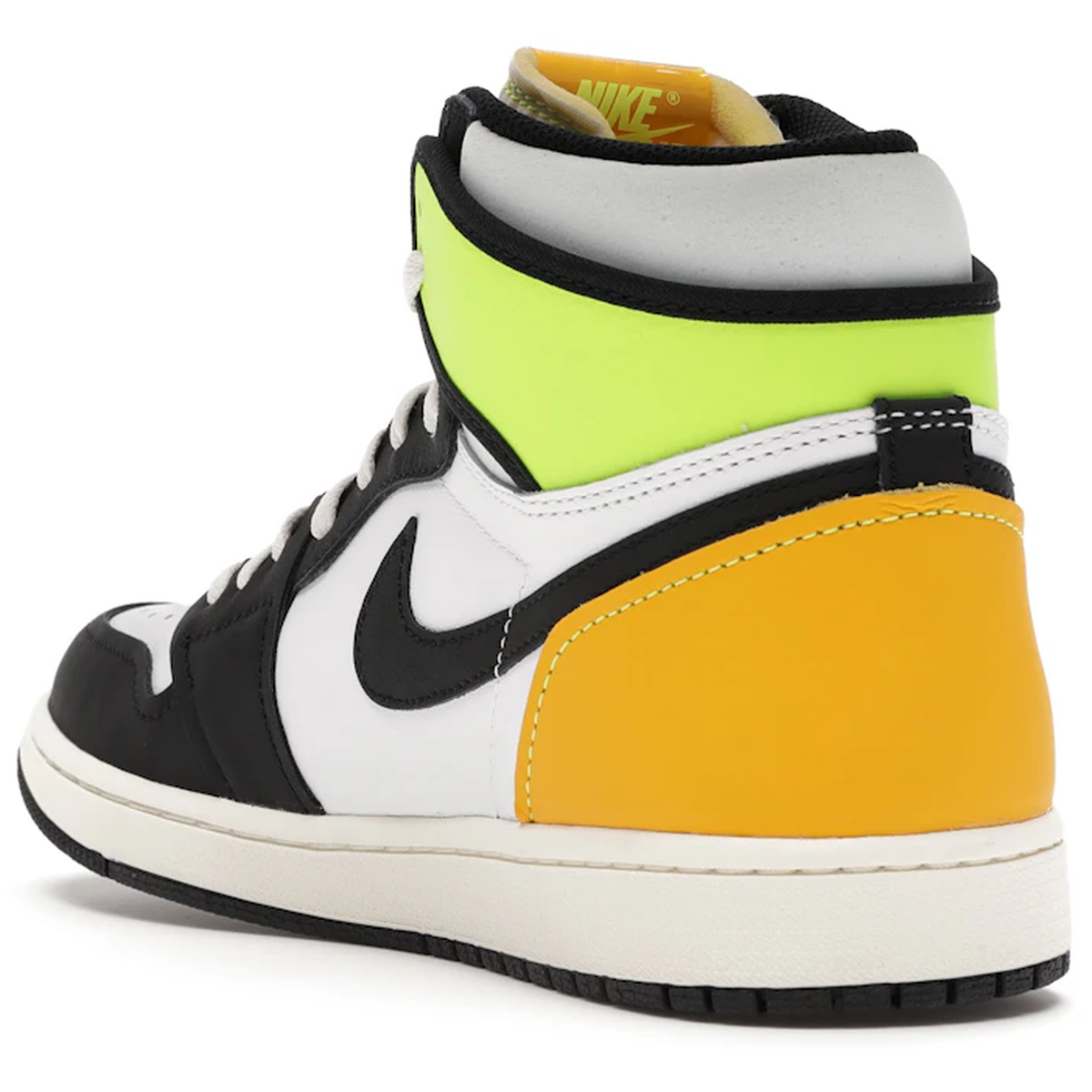 Miniatyrbild av Air Jordan 1 Retro High White Black Volt University Gold 4