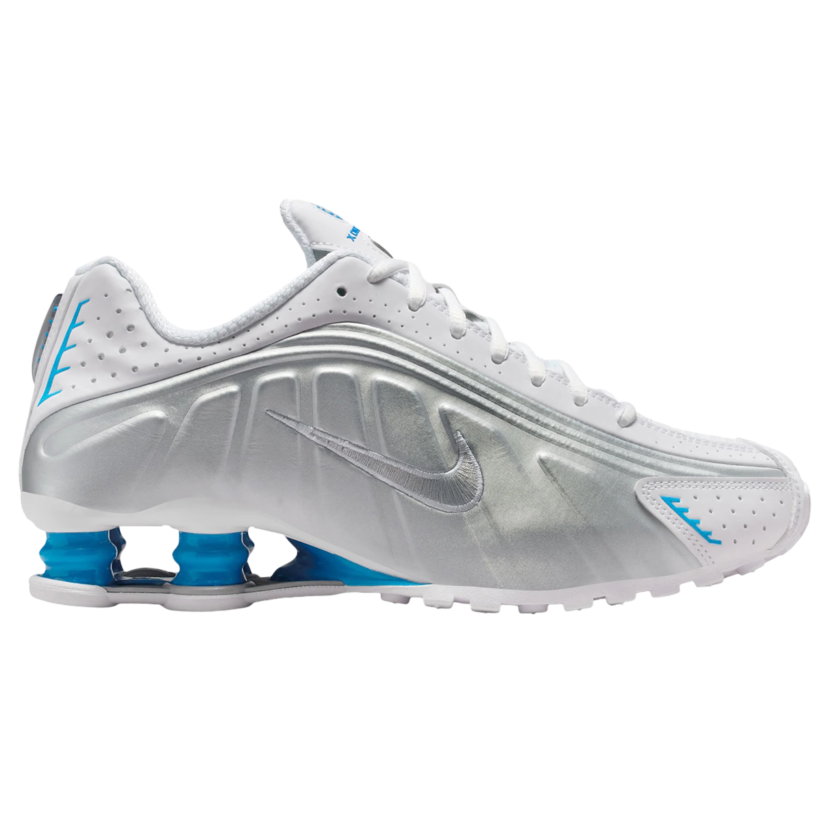 Nike Shox R4 White Blue Hero Silver 