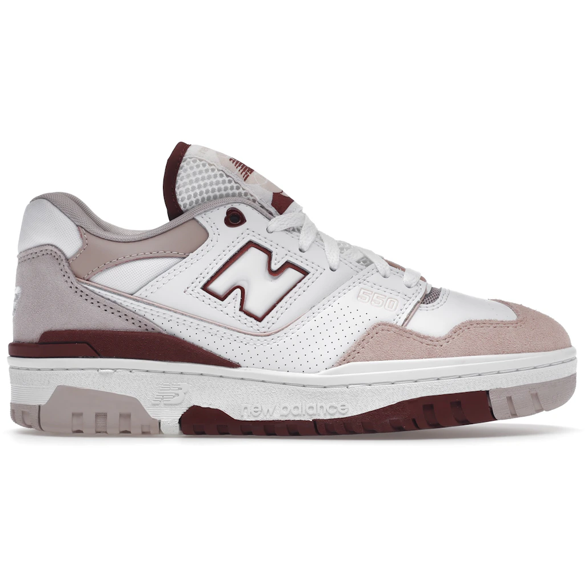 New Balance 550 White Scarlet