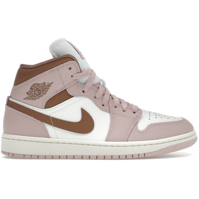 Air Jordan 1 Mid Pink Oxford Brown 