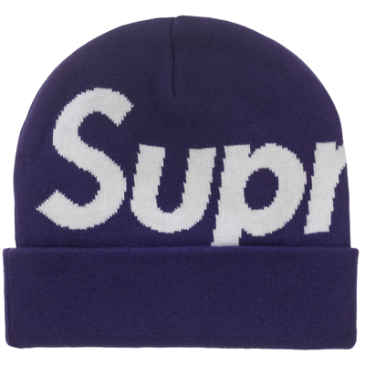 Supreme Big Logo Beanie FW25 Purple