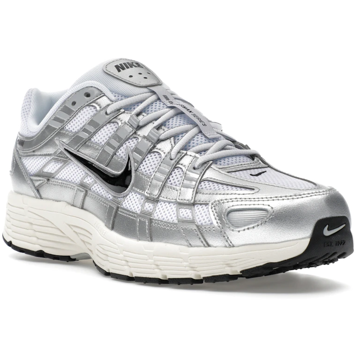 Miniatyrbild av Nike P-6000 White Metallic Silver Flat Silver Black 2