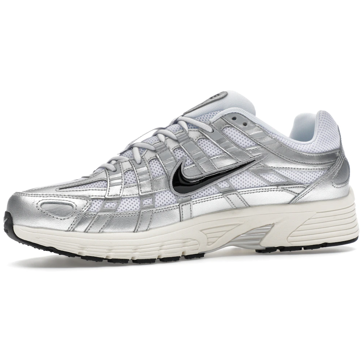 Miniatyrbild av Nike P-6000 White Metallic Silver Flat Silver Black 3