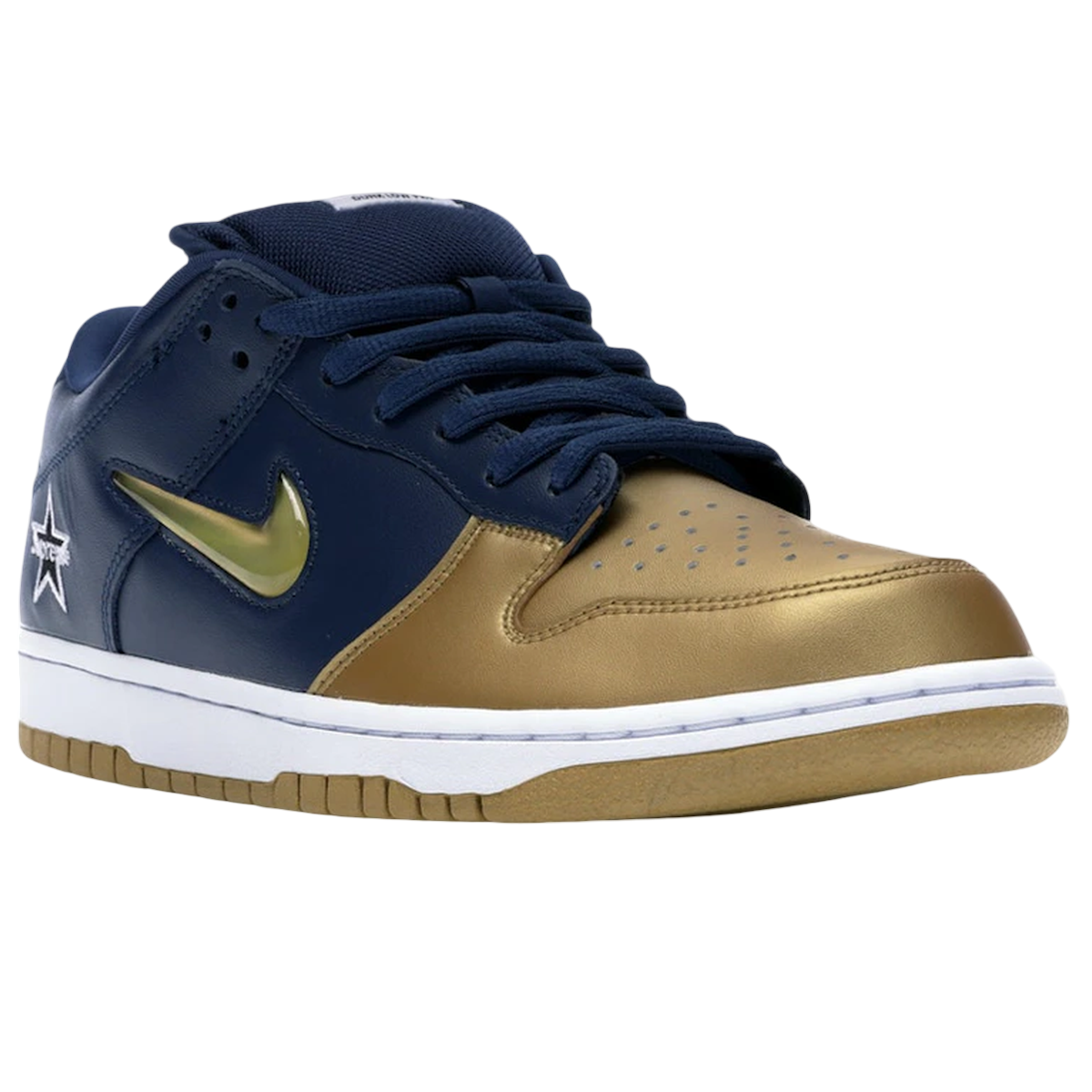Miniatyrbild av Nike SB Dunk Low Supreme Jewel Swoosh Gold 2