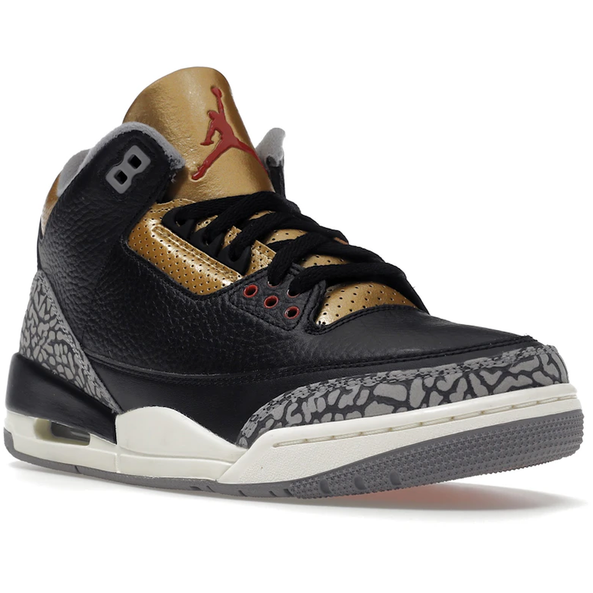Miniatyrbild av Air Jordan 3 Retro Black Cement Gold 2