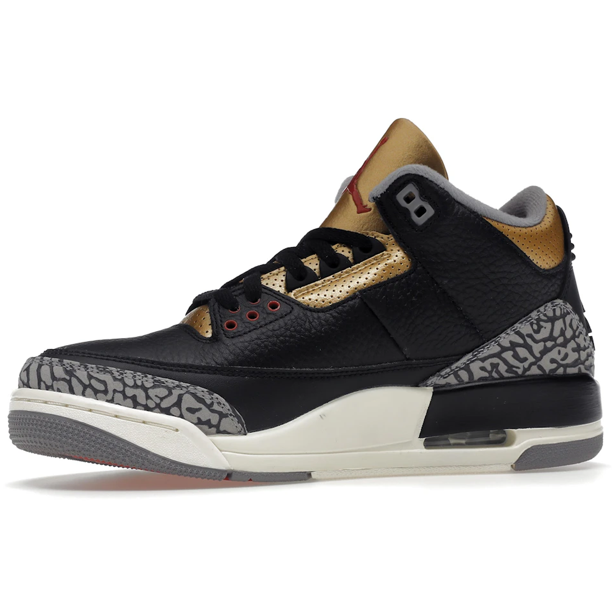 Miniatyrbild av Air Jordan 3 Retro Black Cement Gold 3