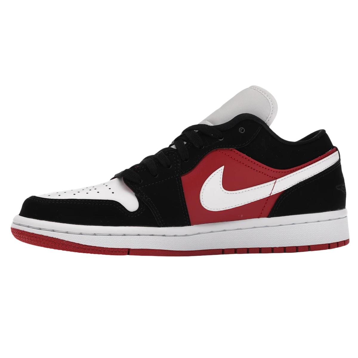 Miniatyrbild av Air Jordan 1 Low Black White Gym Red  3