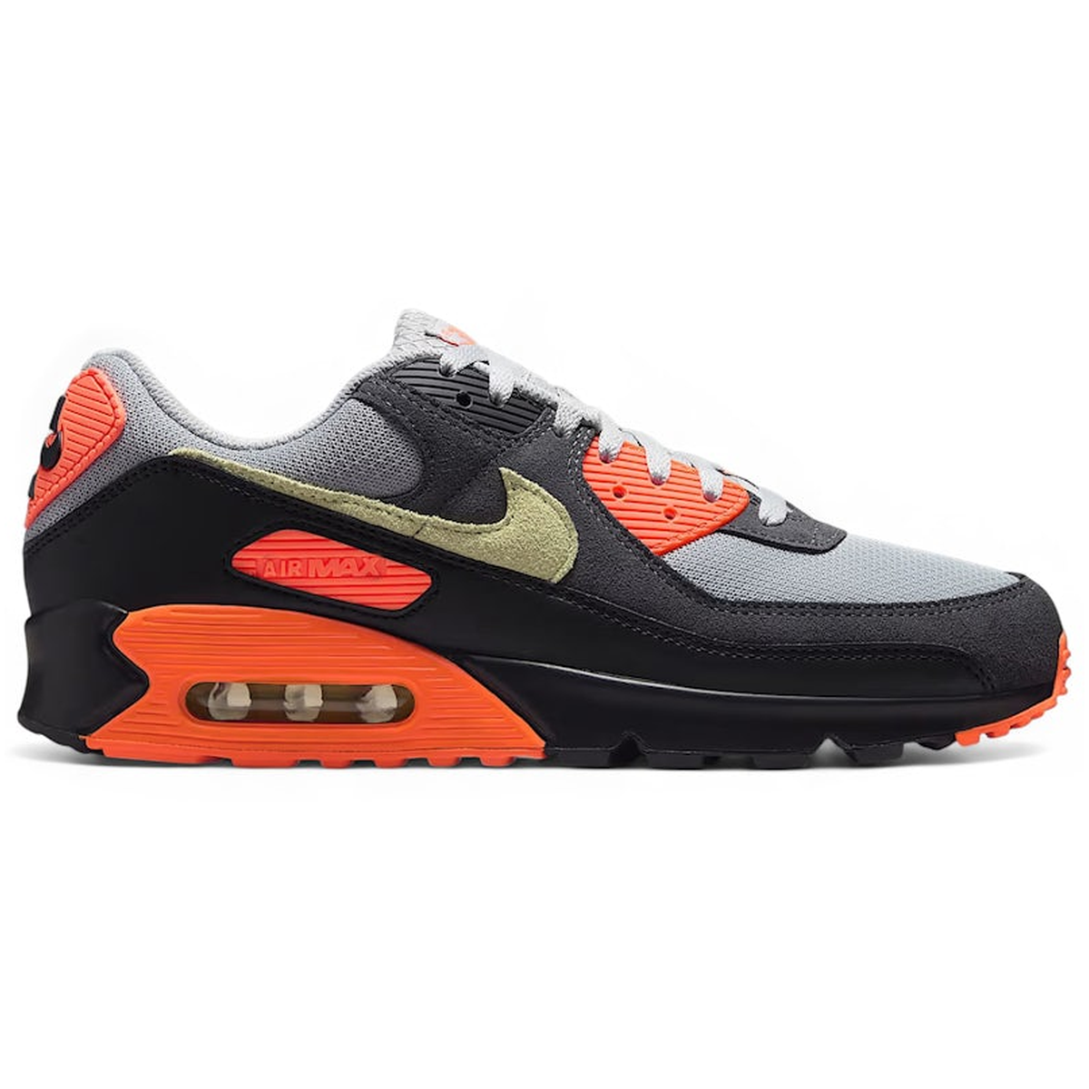 Nike Air Max 90 Light Smoke Grey Hyper Crimson Limelight