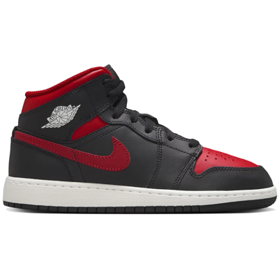 Air Jordan 1 Mid Black Summit White Varsity Red