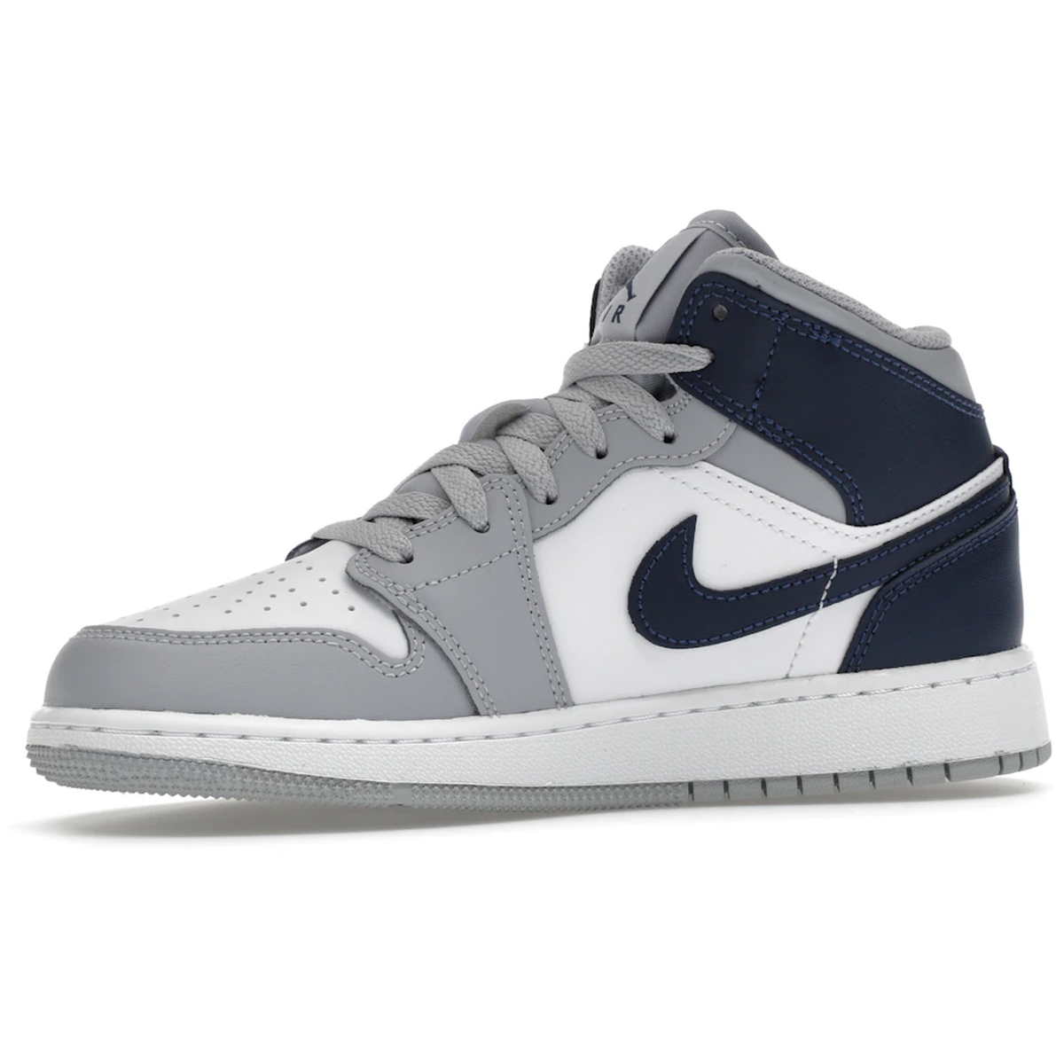 Miniatyrbild av Air Jordan 1 Mid Wolf Grey Midnight Navy  3