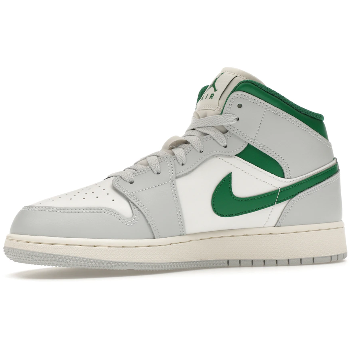 Miniatyrbild av Air Jordan 1 Mid White Pure Platinum Pine Green 3