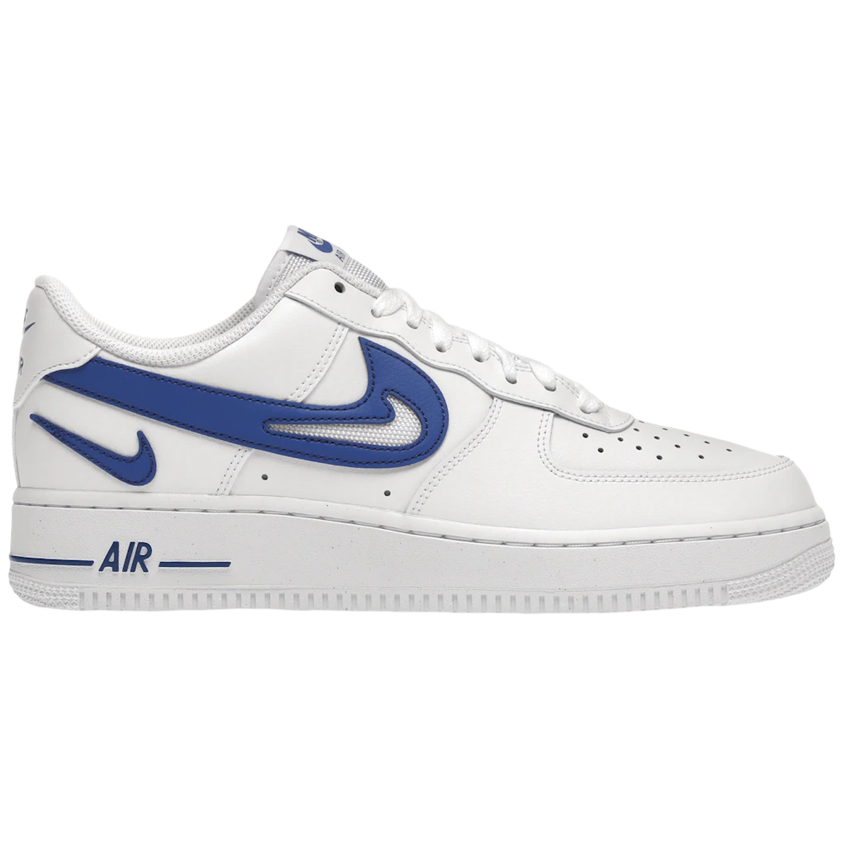 Nike Air Force 1 Low '07 FM Cut Out Swoosh White Game Royal