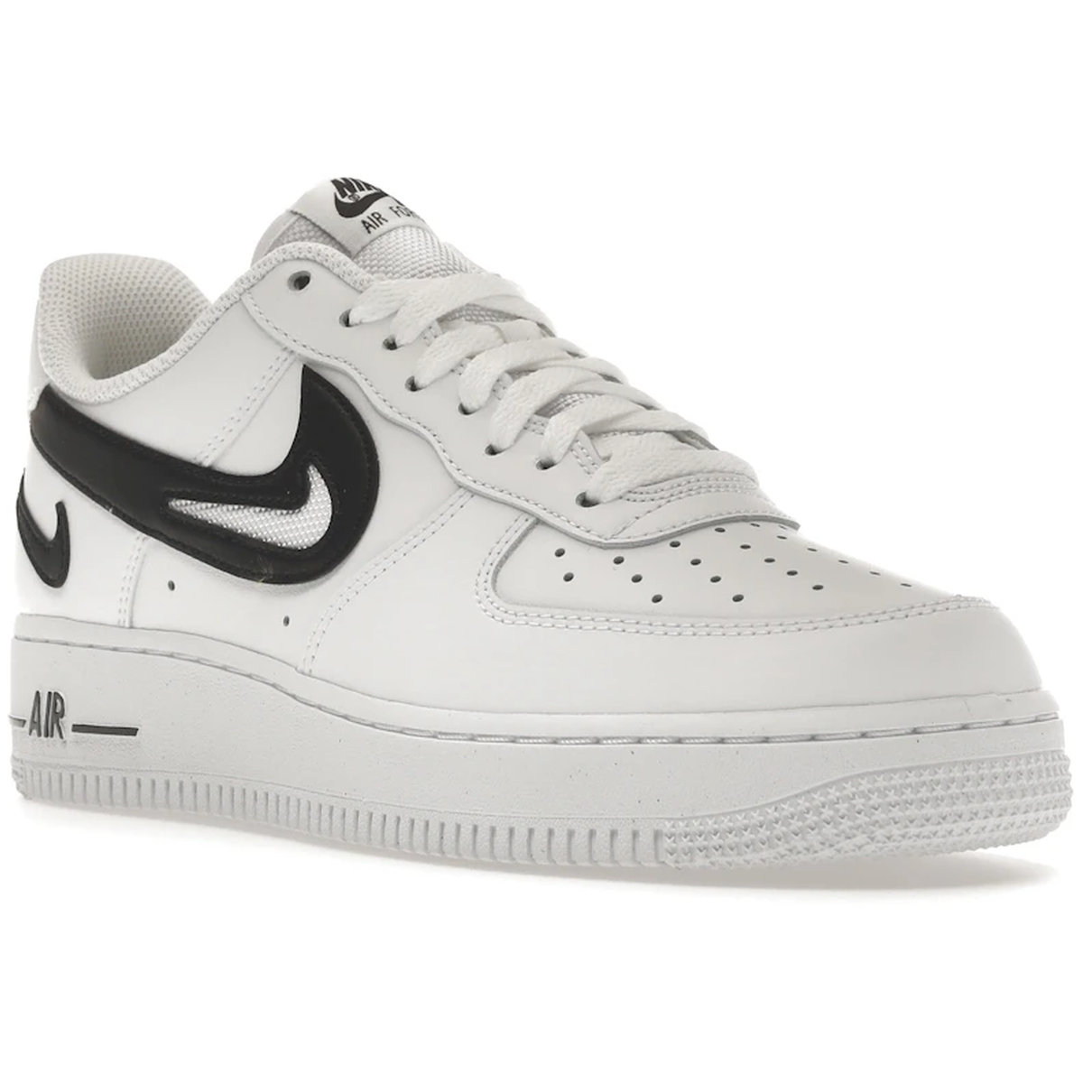 Miniatyrbild av Nike Air Force 1 Low 07 FM Cut Out Swoosh White Black 2