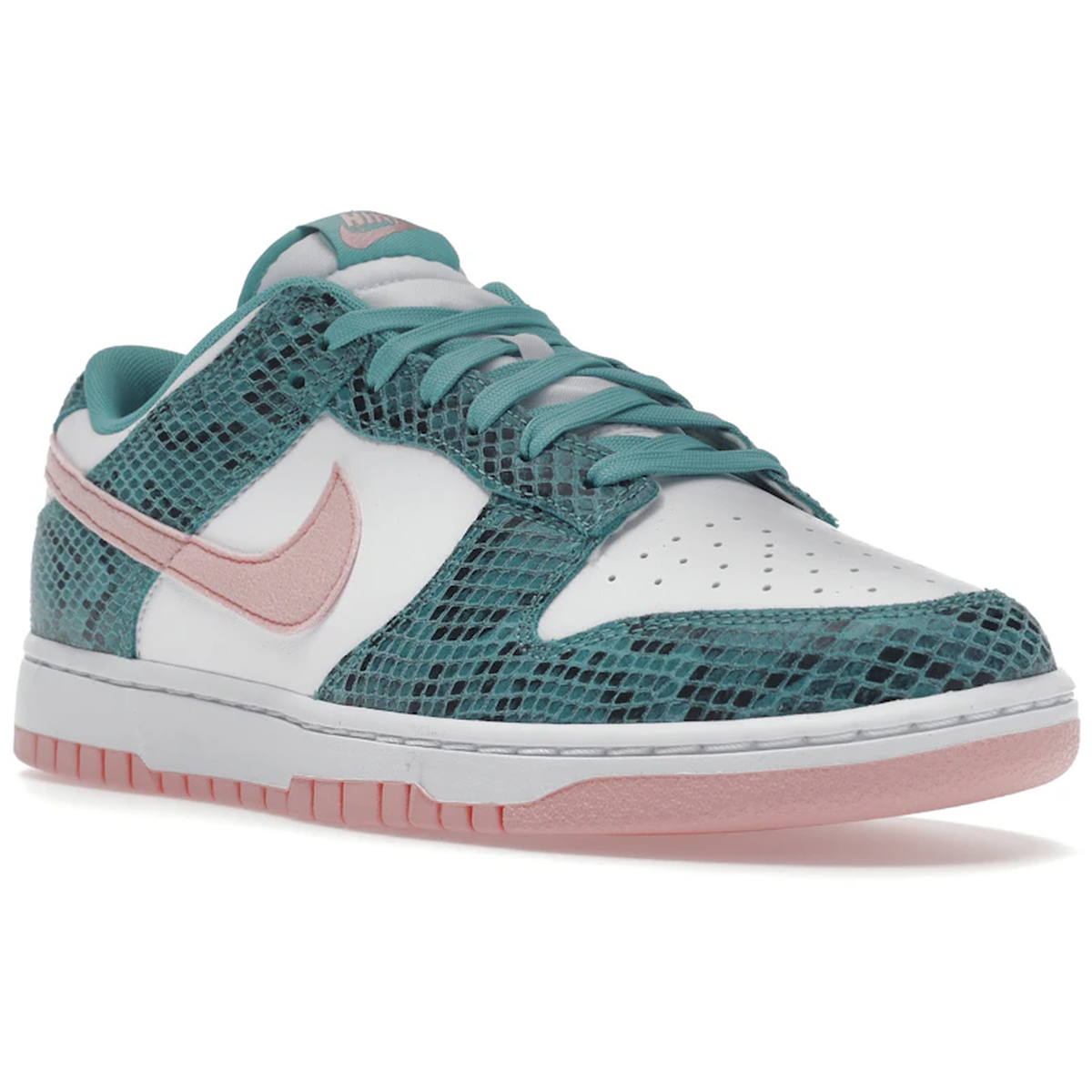 Miniatyrbild av Nike Dunk Low Snakeskin Washed Teal Bleached Coral 2