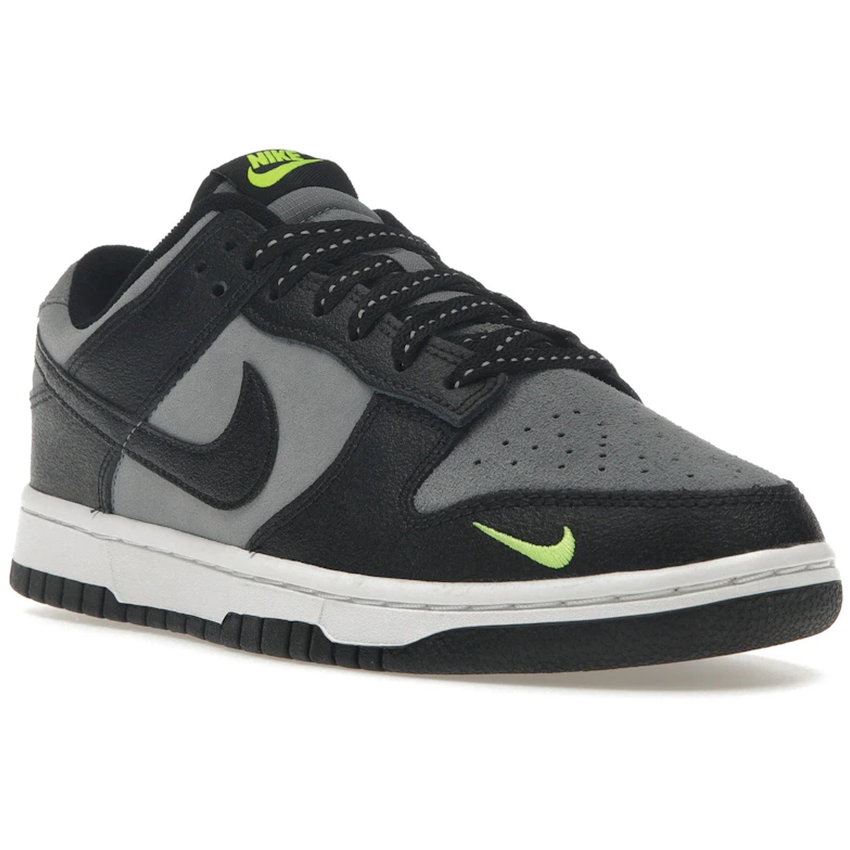 Miniatyrbild av Nike Dunk Low Black Cool Grey Volt Mini Swoosh 2