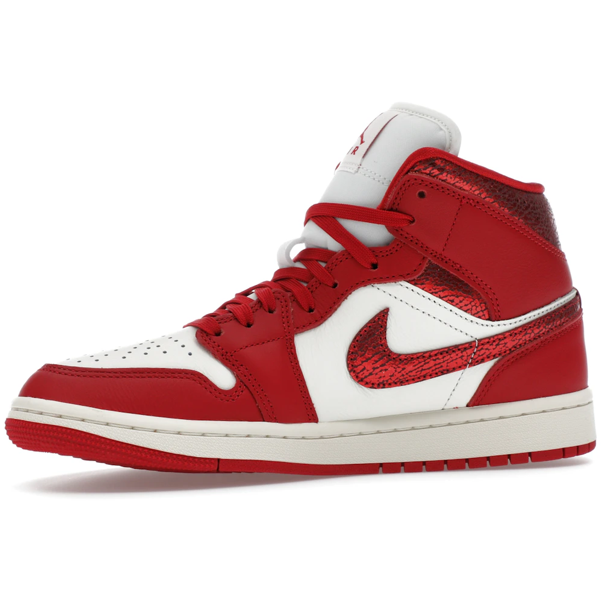 Miniatyrbild av Air Jordan 1 Mid SE Red Cracked Leather 3