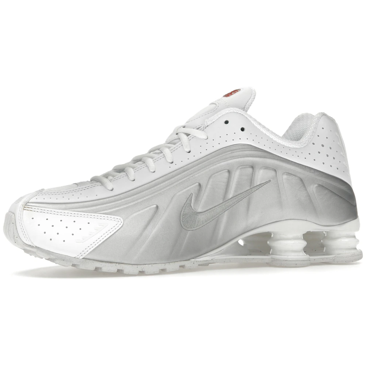 Miniatyrbild av Nike Shox R4 White Bright Crimson Metallic Silver 3