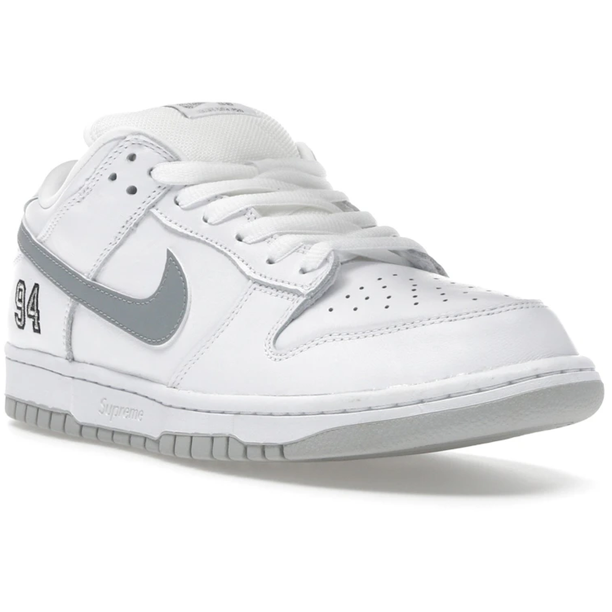 Miniatyrbild av Nike SB Dunk Low Supreme 94 White Metallic Silver 2