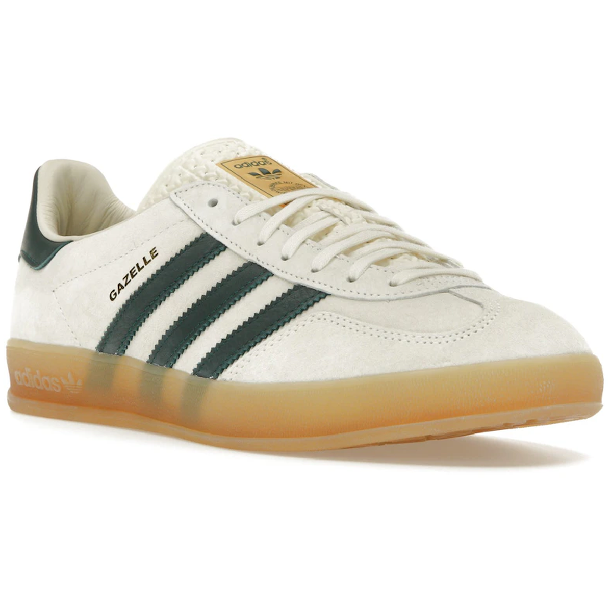 Miniatyrbild av Adidas Gazelle Indoor Cream White Collegiate Green Gum 2