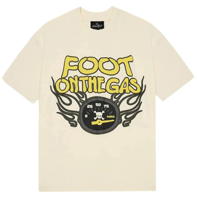 Broken Planet Foot On The Gas T-shirt Vanilla White