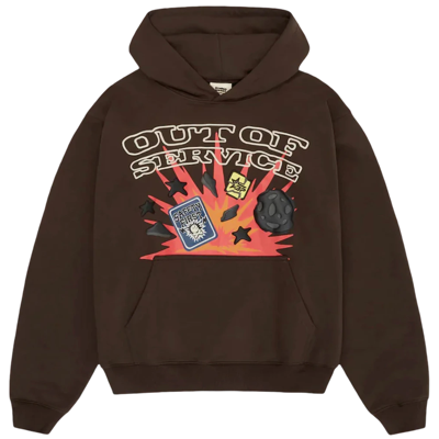 Broken Planet Out Of Service Hoodie Brown