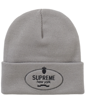 Supreme Crest Beanie Grey