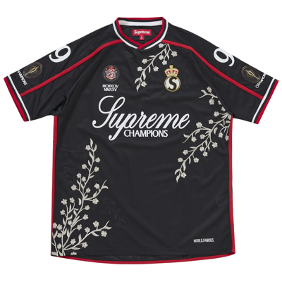 Supreme Floral Soccer Jersey Black