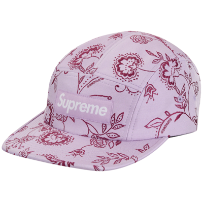 Supreme Floral Jacquard Camp Cap Purple