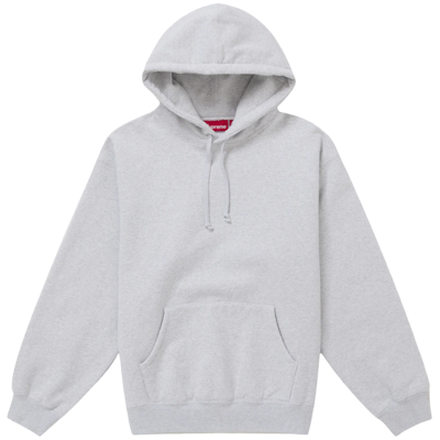 Supreme Frayed Hooded Sweatshirt Heather Grey